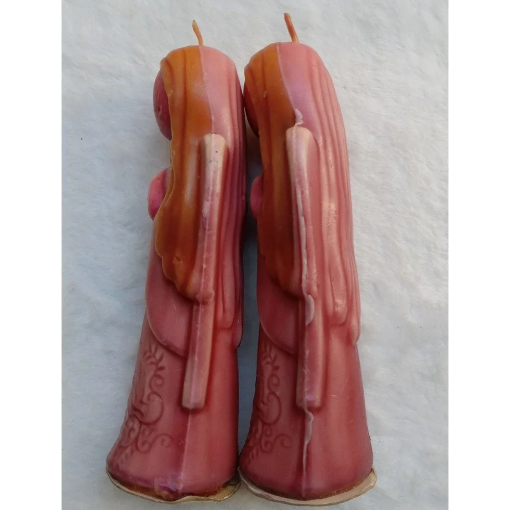 Two Vintage Heirloom Praying Angel Candles‎